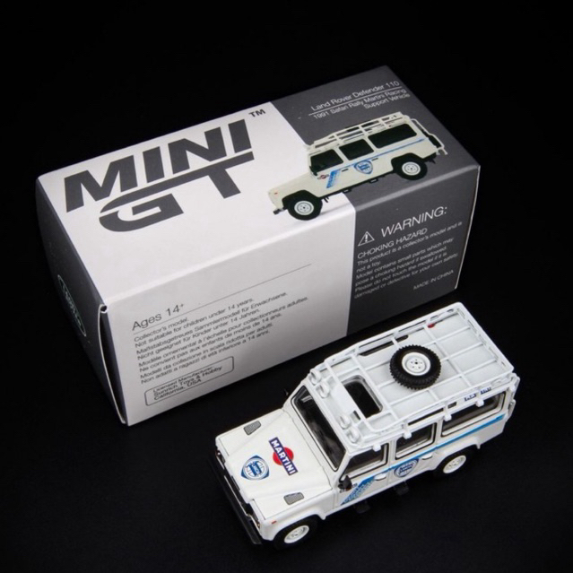 Jual Mini GT Land Rover Defender 110 1991 Safari Rally Martini Racing ...