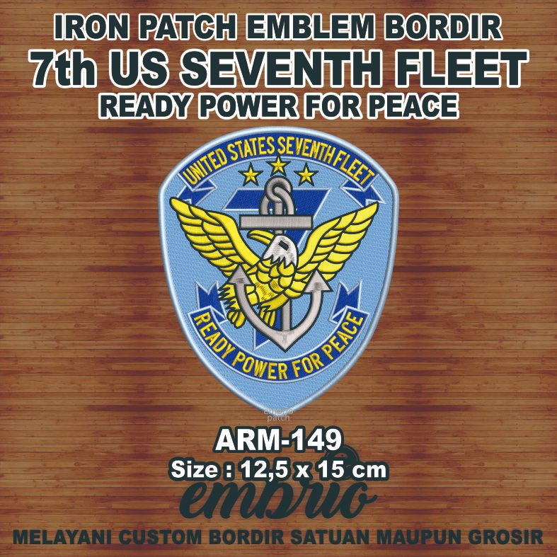 Jual ARM-149 Patch 7th US SEVENTH FLEET Ready Power For Peace u.s. navy ...