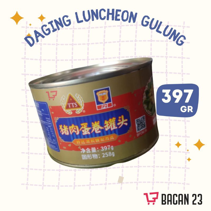 Jual Daging Luncheon Gulung (397gr) / TTS Maling Canned Pork Rolls ...