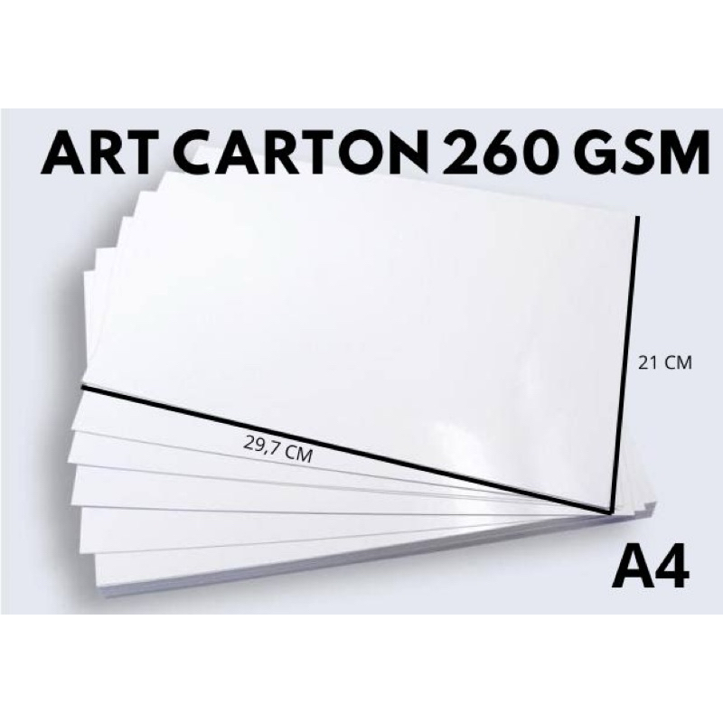 Jual Kertas Art Carton A4 260 gsm isi 50 lembar / Kertas Art Carton 260 ...