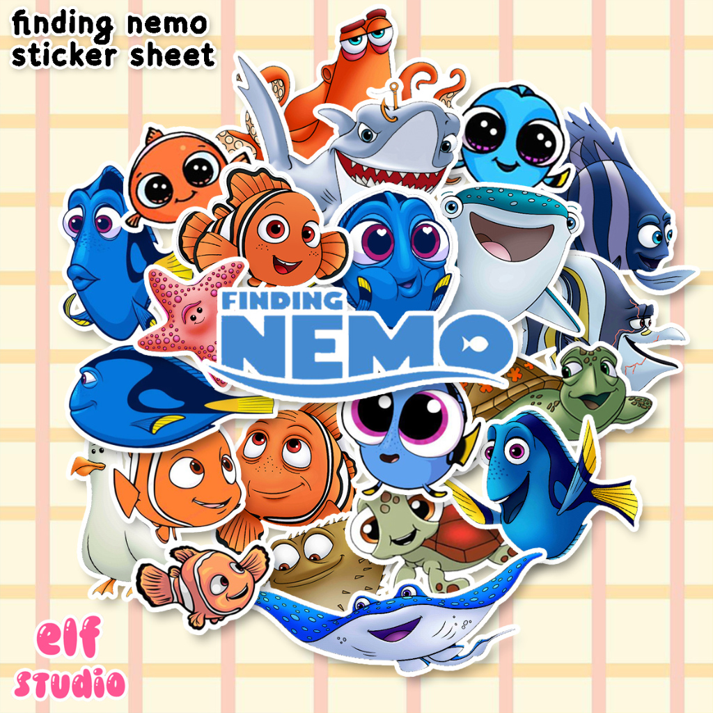 Jual Sticker Finding Nemo Disney Cartoon Stiker Dory Ikan Lucu Kartun ...
