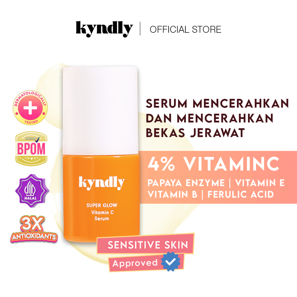 Jual KYNDLY SUPER GLOW Vitamin C Serum 20ml | Shopee Indonesia