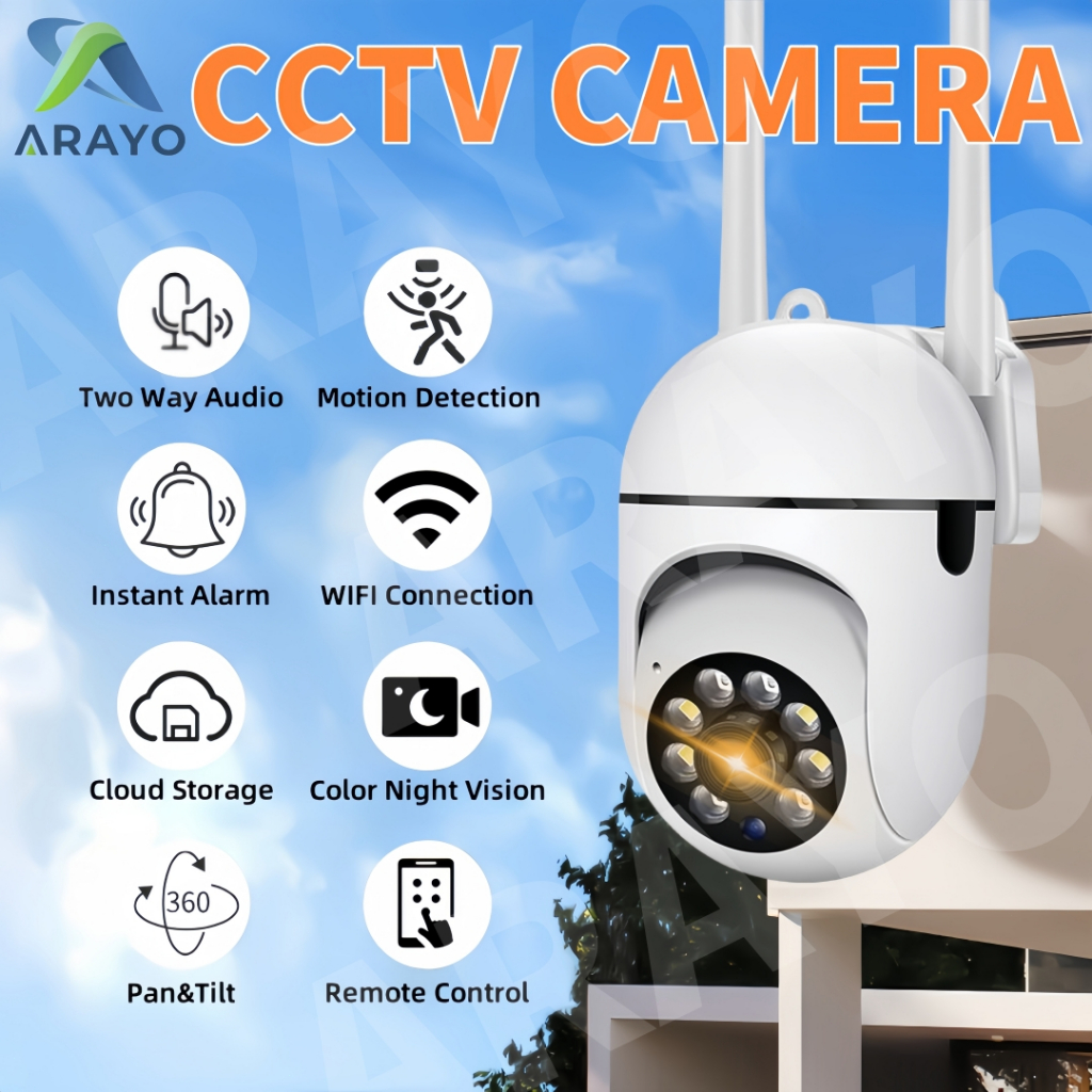 Jual ARAYO CCTV Kamera V380 Pro Outdoor WIFI Connect to HP 360 PTZ ...