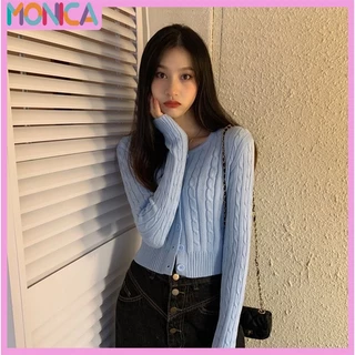 新品 MONNALISA モナリザ トレーナー 8才 128cm Unisex Mona Lisa loose irregular hedging round neck sweater