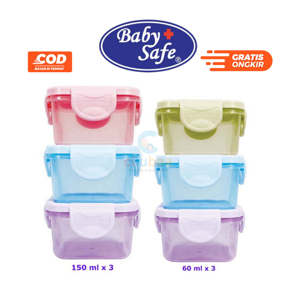 Jual Baby Safe FC003 FC002 Food Container 60ml 150ml - wadah makan bayi ...