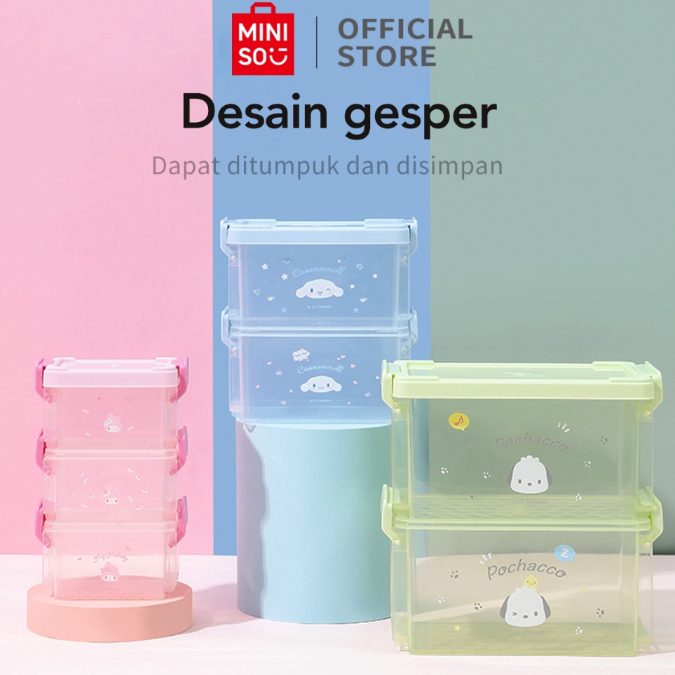 Jual Bb Miniso Sanrio Characters Storage Box Lantai Tiga Storage Box ...