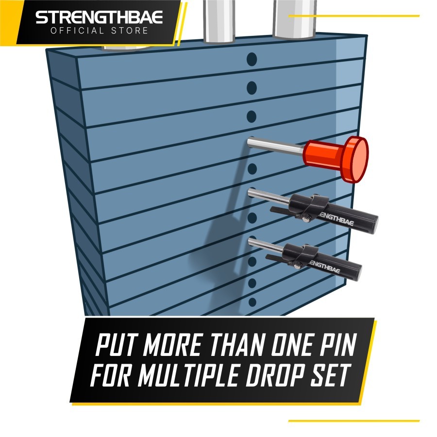 Jual Drop Set Pin STRENGTHBAE Cable Machine Lat Pulldown Row Pull Down ...