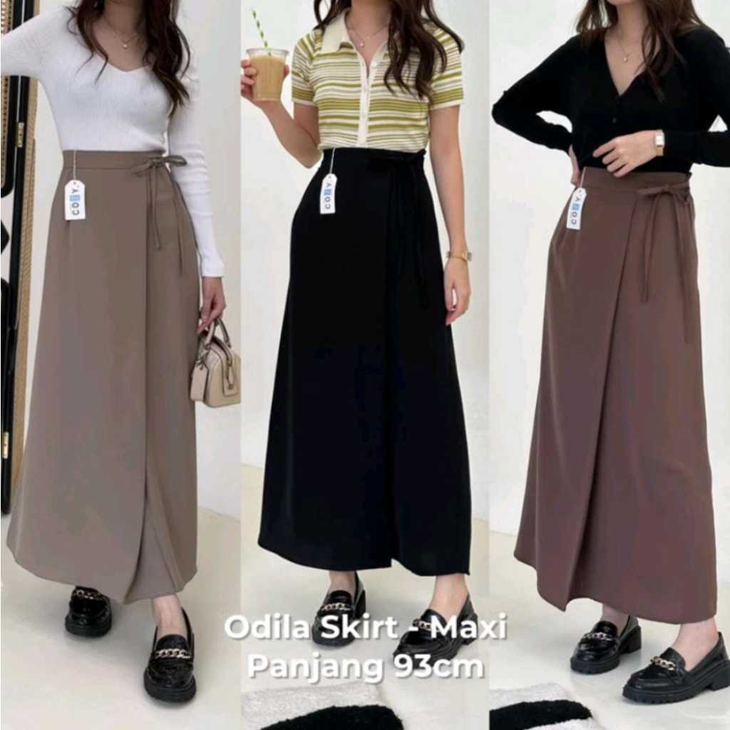 Jual PROMO !!! ROK ODILA SKIRT KOREAN STYLE PREMIUM - RAYON TWILL BAHAN ...