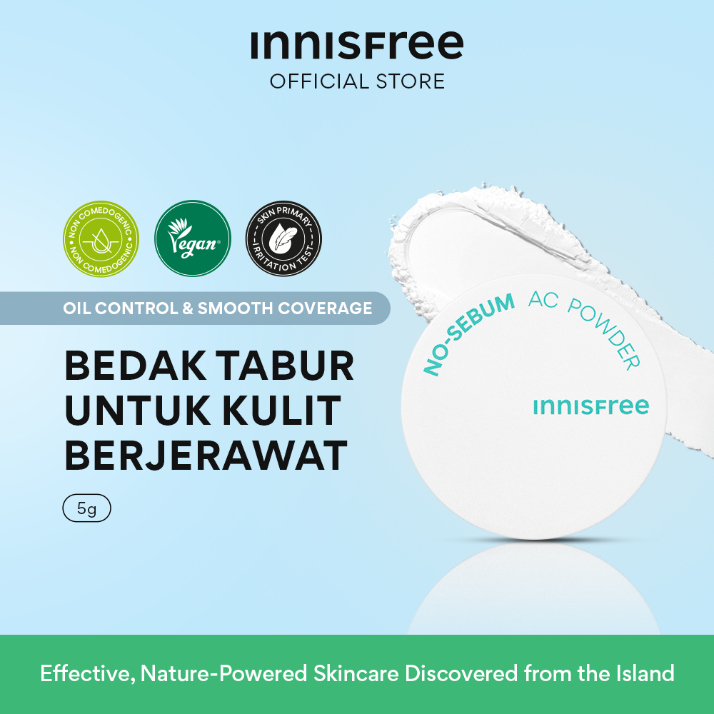 Jual Innisfree No Sebum Ac Powder 5g Bedak Tabur untuk Kulit Jerawat