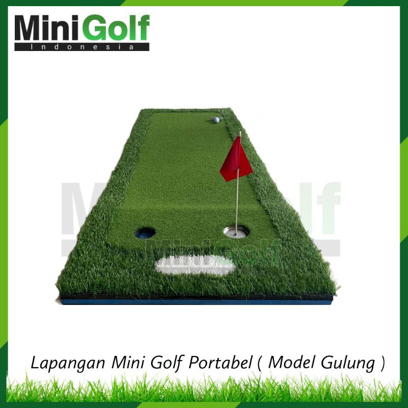 Jual Lapangan mini golf portable / Ukuran 100×250 cm / Putting green ...