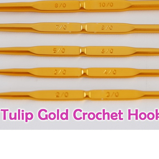 Tulip Crochet Hook Aluminio Black Gold One Size 1 Gancho De Crochet ...