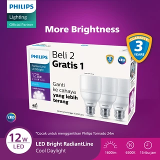 Philips Lampu Multipack Radiantline LEDBright 12W 6500K 230V Putih