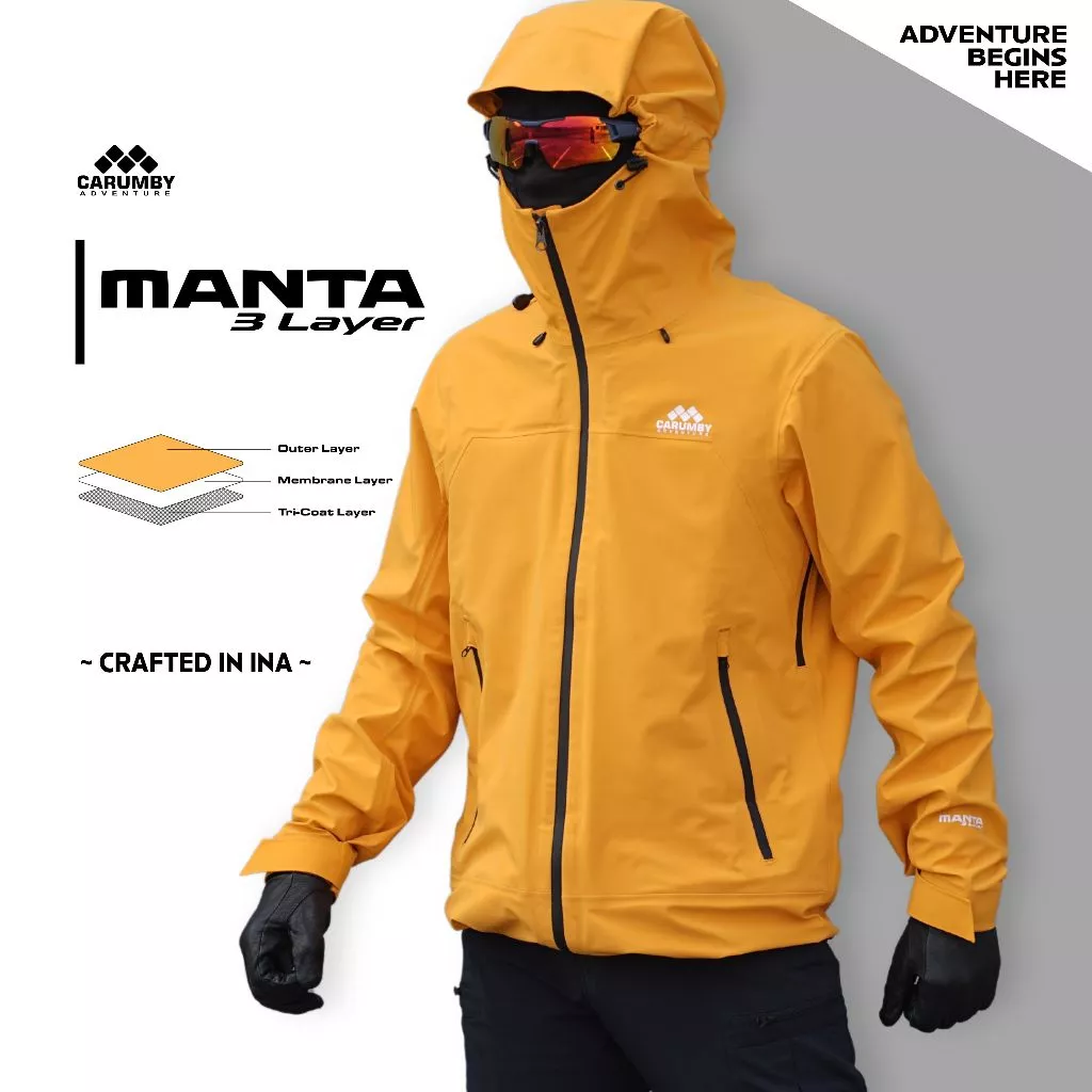 Jaket Gunung Carumby Manta 3 layer Waterproof