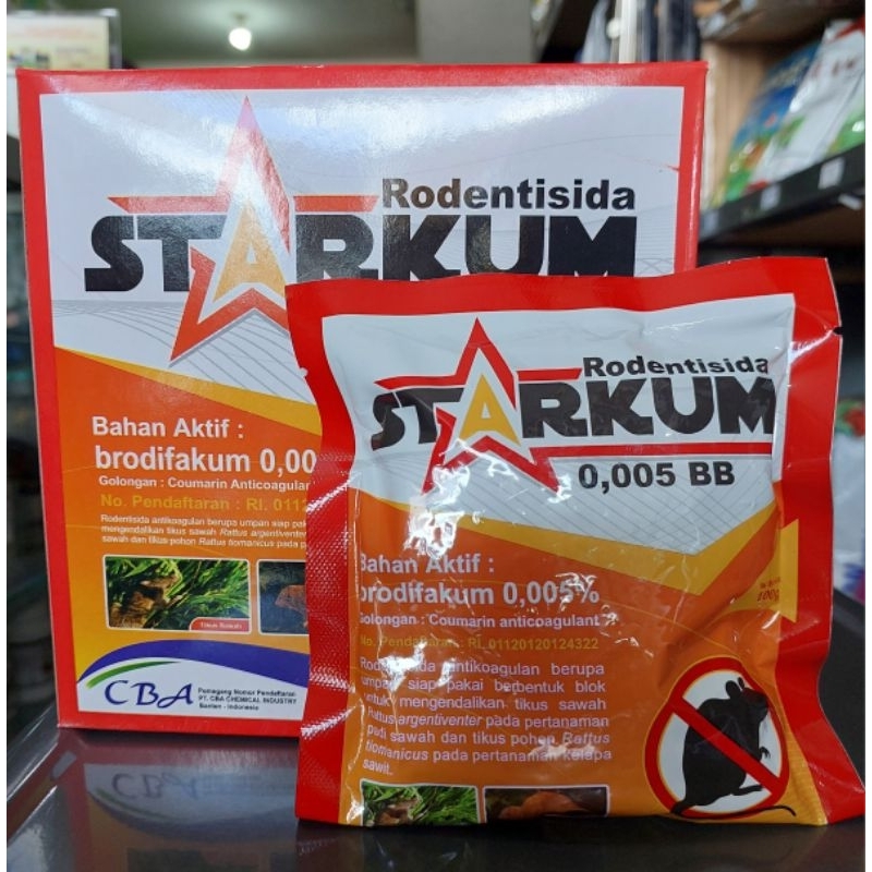 Jual Racun Tikus Ampuh STARKUM 0,005BB 100 Gram Permen Tikus | Shopee ...