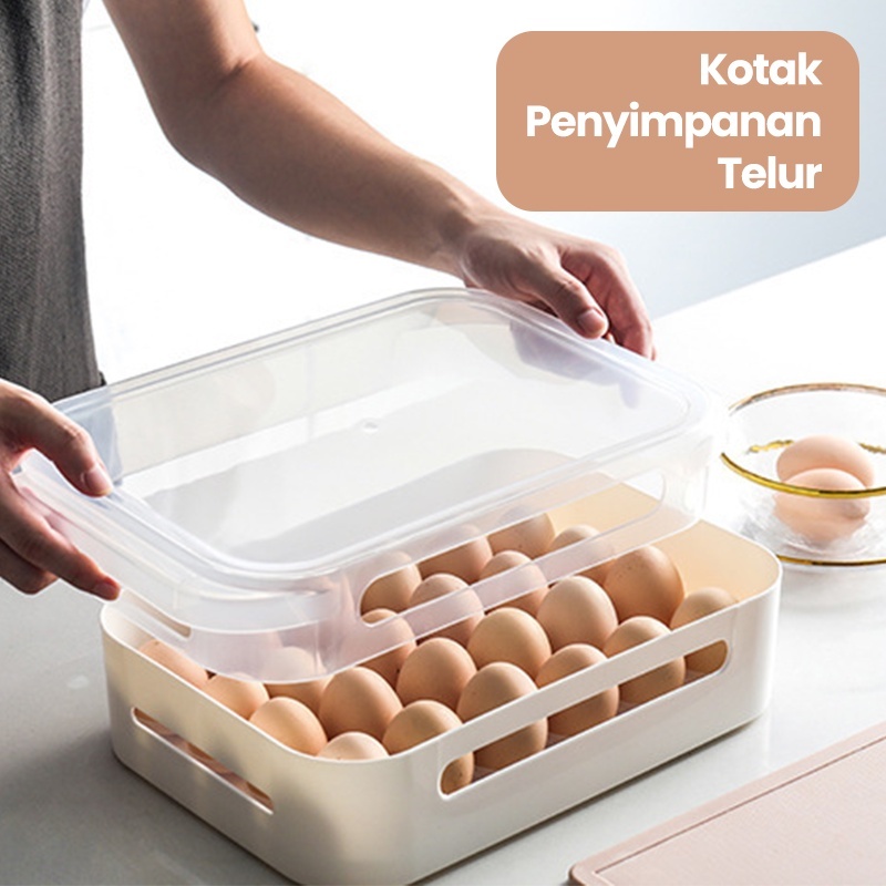 Jual Tempat Penyimpanan Telur Isi 24 Sekat Dengan Tutup / Box ...