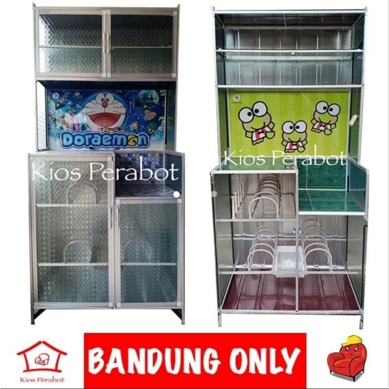 Jual Rak Piring Alumunium P Lemari Sayur Lemari Makan Rak Dapur Shopee Indonesia