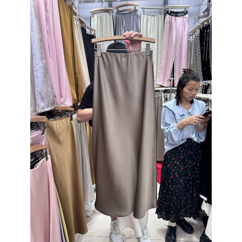 CN022 6005 MAXI SKIRT SATIN YOUYOU