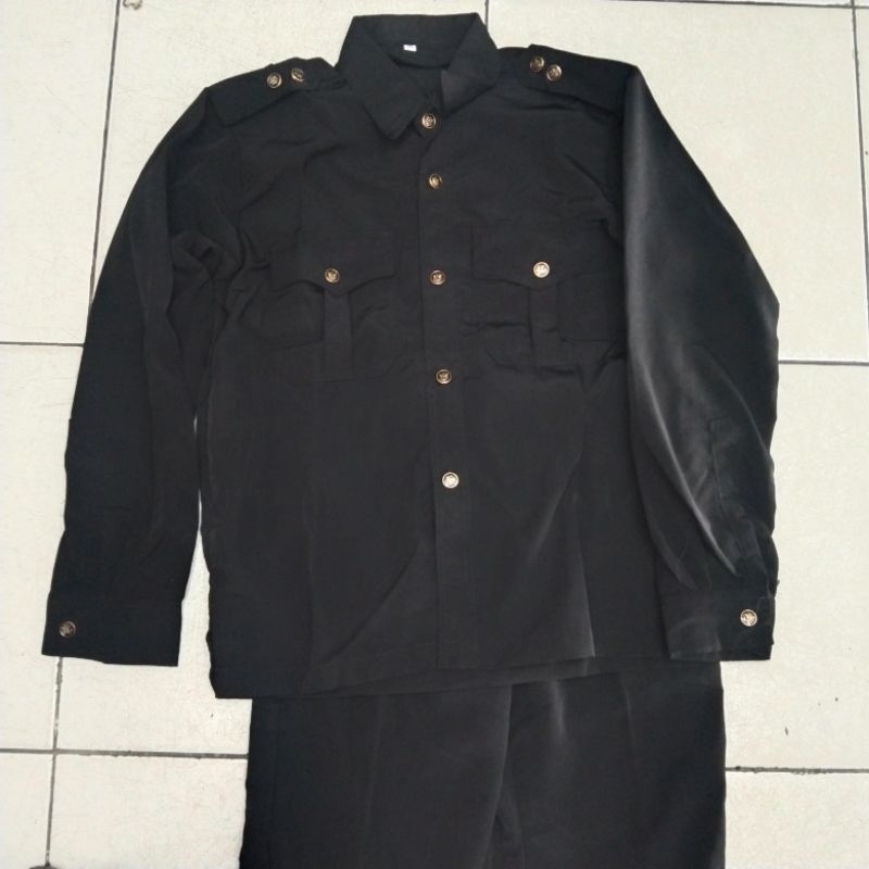 Jual Safari Panjang Hitam|Seragam PDL Safari|Safari Paspampres|Pangkat ...