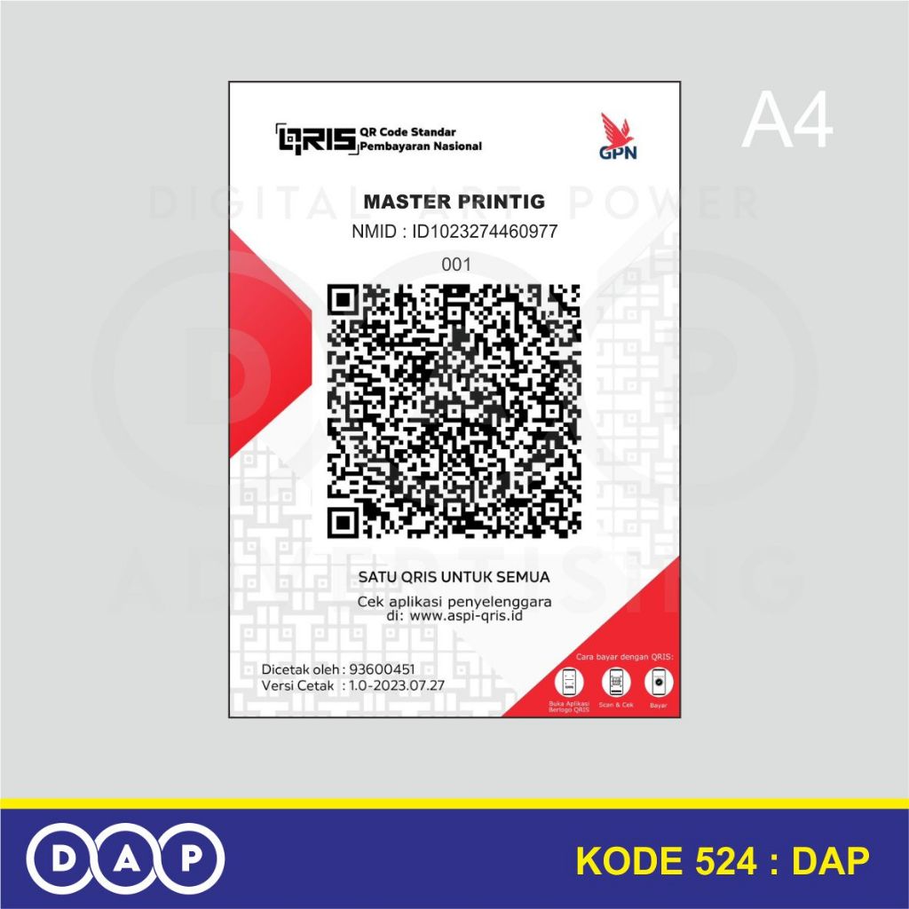 Jual 524 - Stiker QRIS, QRCode, Barcode, Sticker Vinyl, Cutting ...