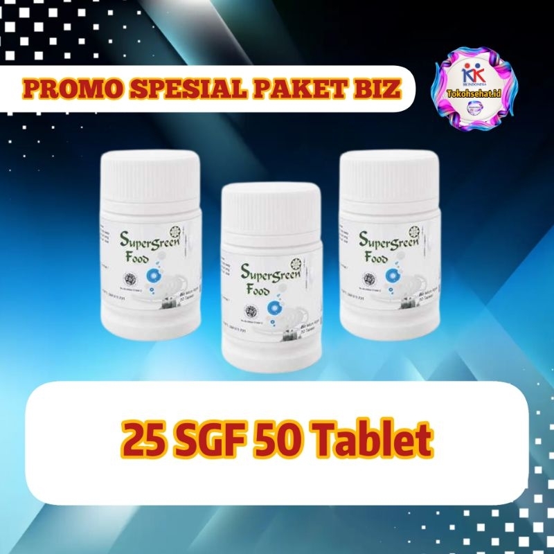 Jual Super Green Food Isi 50 Tablet Promo Spesial Paket Biz Suplemen