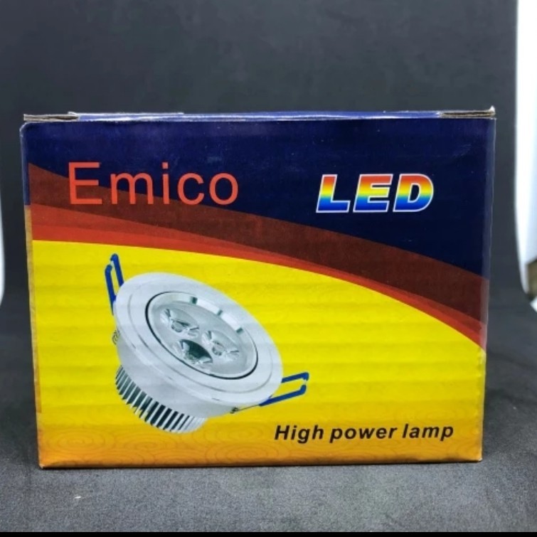 Jual Downlight 3W EMICO LED 3 Mata PUTIH/KUNING WARM WHITE 3000K SPOT ...