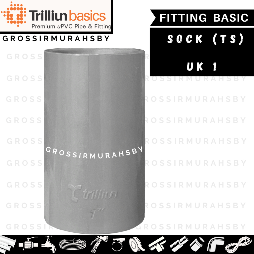 Jual SOCK 1 INCHI TRILLIU TS - SAMBUNGAN PIPA POLOS PVC 1