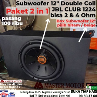 JBL Club 1224 – Subwoofer de 12 pulgadas con interruptor SSI