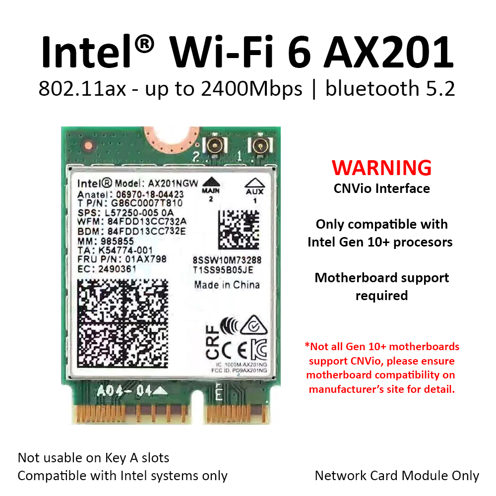 Jual Intel Wifi 6 Ax201 Wireless Card Bluetooth 5 Ax M2 Ngff Ax201ngw Shopee Indonesia 7226