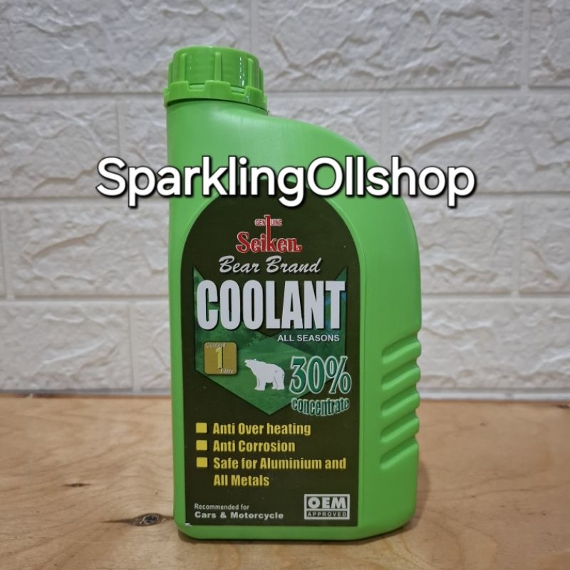 Jual Air Radiator Coolant SEIKEN 30% Concentrate Hijau/Green (1 Liter ...