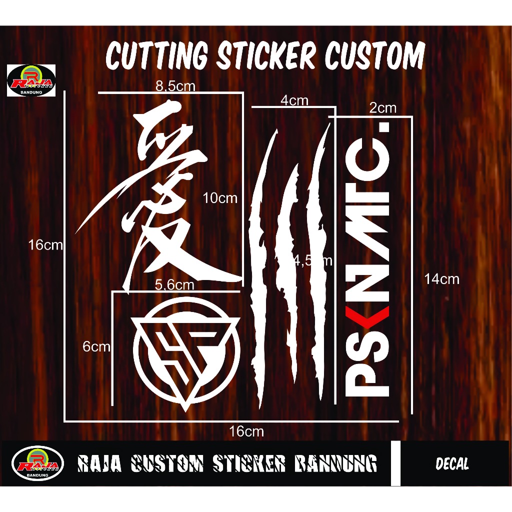 Jual Paket 4 IN 1 Cutting Sticker CAKAR CINA LOGO PSKNMTC Stiker Cocok ...