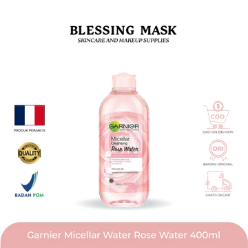 Garnier Micellar Cleansing Water Pink Blue Bipase Oil Vit C Rose 50ml 125mL