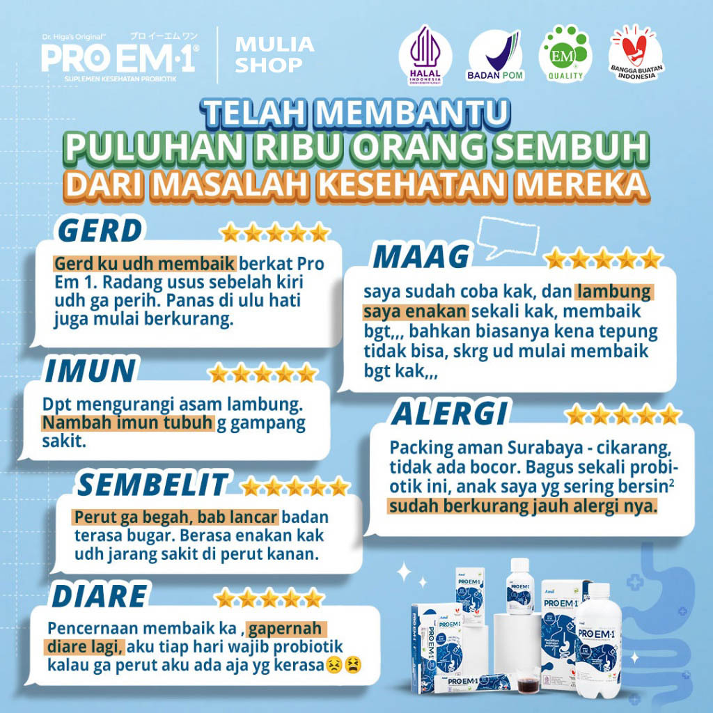 Jual PROEM1 Bundling 3 Botol 90 ml - Suplemen Kesehatan Probiotik ...