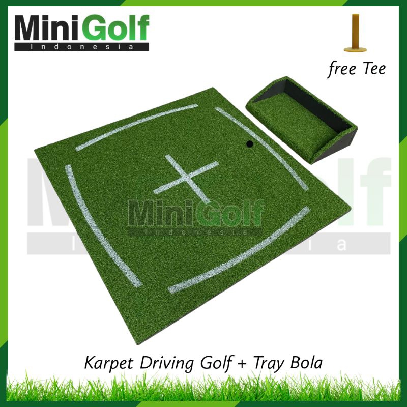 Jual Matras Driving Golf Premium 150x150 cm + Tray Garis Batu / Karpet ...