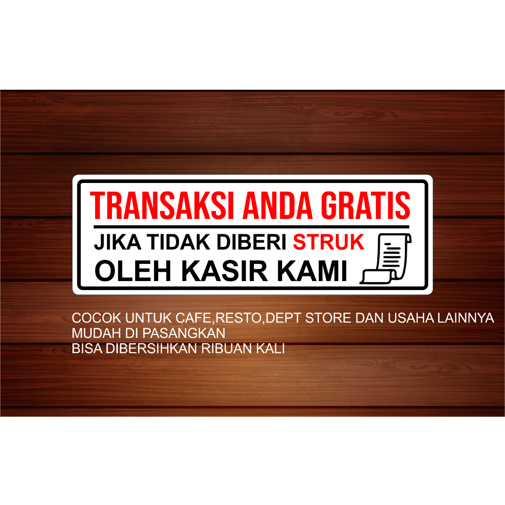 Jual SIGNAGE TEMPEL - PEMBELIAN TANPA STRUK GRATIS - AKRILIK 30 X 10 ...