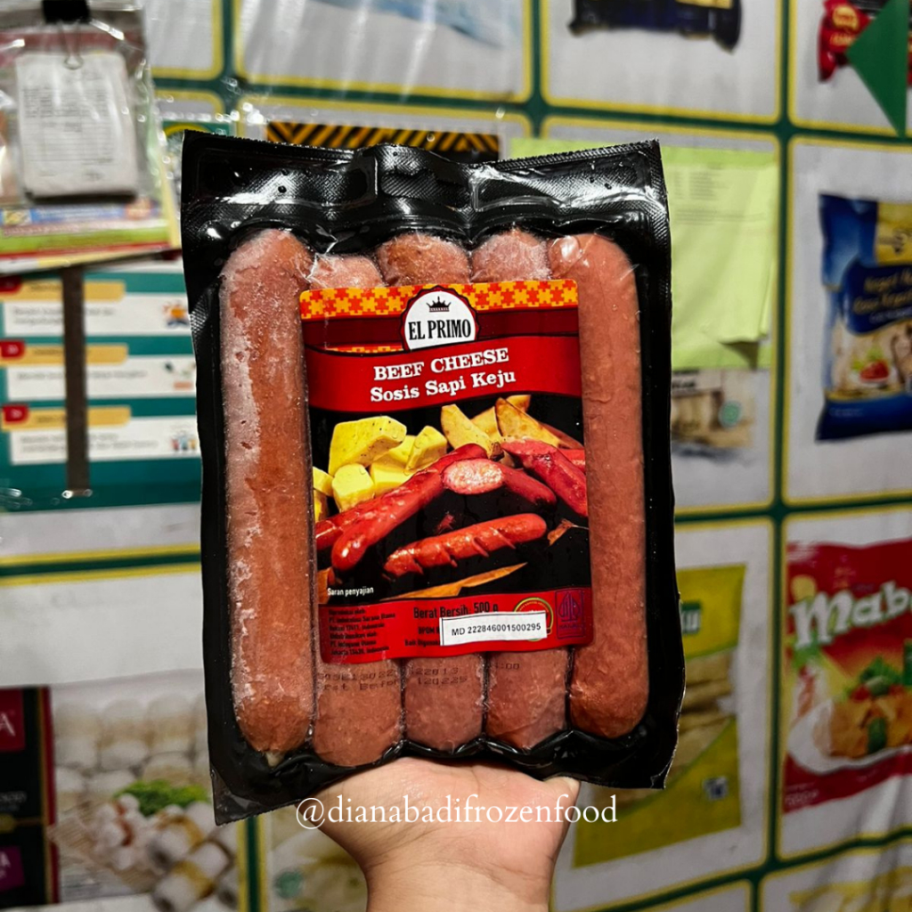 Jual EL PRIMO Beef Cheese Sausage Sheet 500gr | Shopee Indonesia