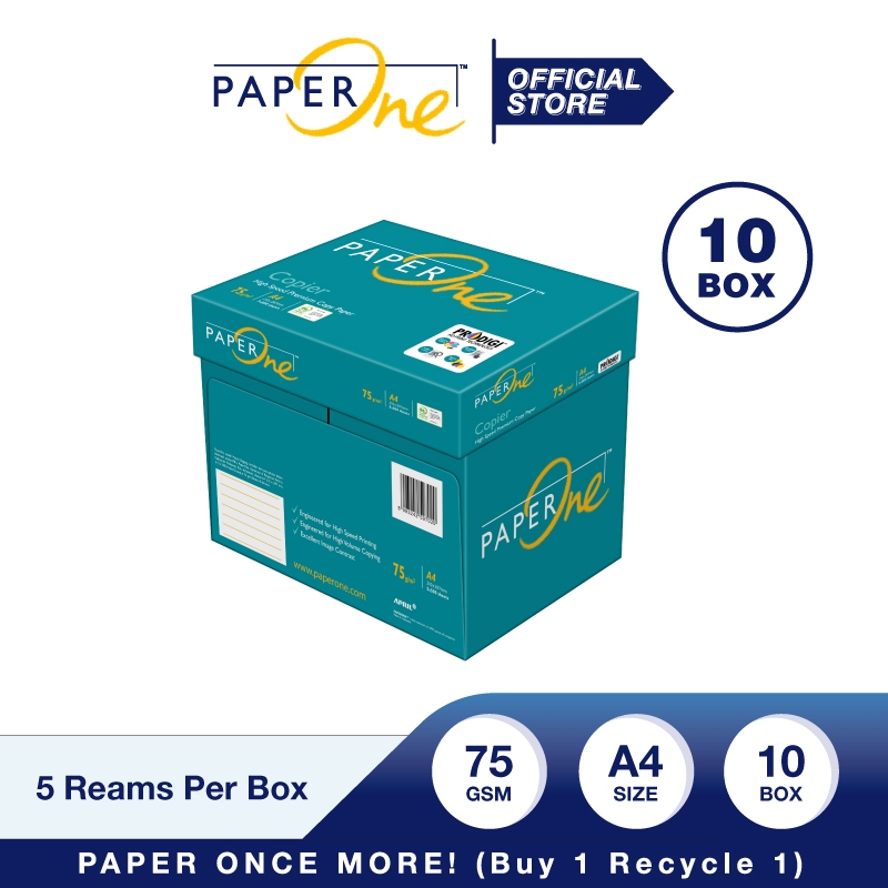 Jual PaperOne Kertas A4 75gr Copier 10 Box (25000 lembar) Kertas HVS A4