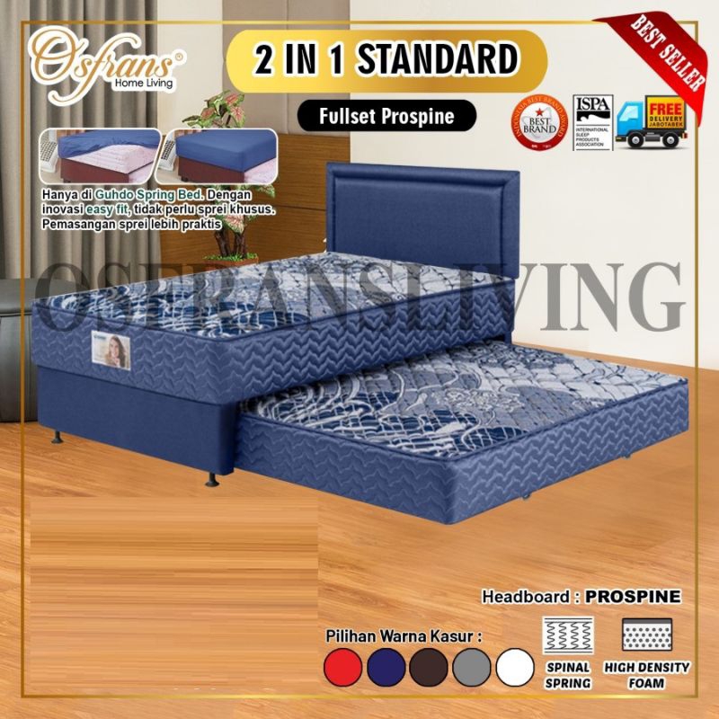 Jual Guhdo Spring Bed 2 in 1 Standard - FULLSET ATLANTIC / PROSPINE SET ...