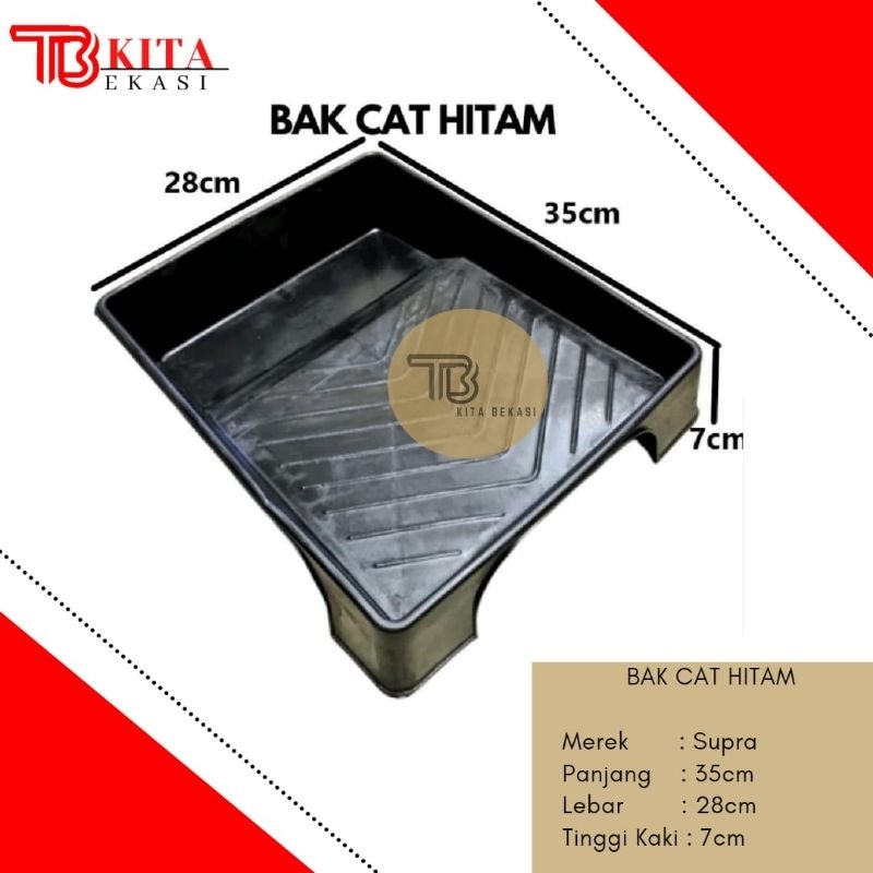 Jual Bak Cat Hitam Supra / Tatakan Kuas Roll / Baki Cat / Wadah Cat ...