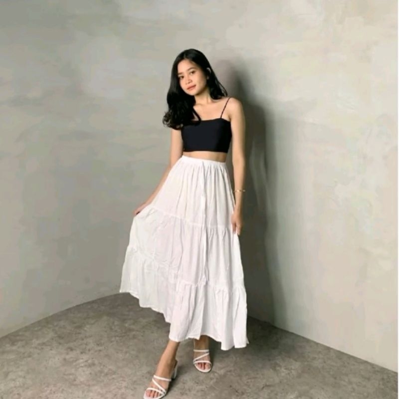Jual ROK TUTU KATUN RAYON - ROK REMPEL - ROK SUSUN - ROK PANJANG - ROK ...
