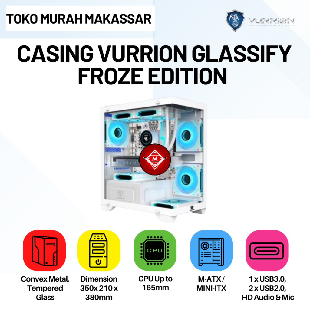 Jual CASING VURRION GLASSIFY BLACK & GLASSIFY FROZE EDITION / CASE22 ...