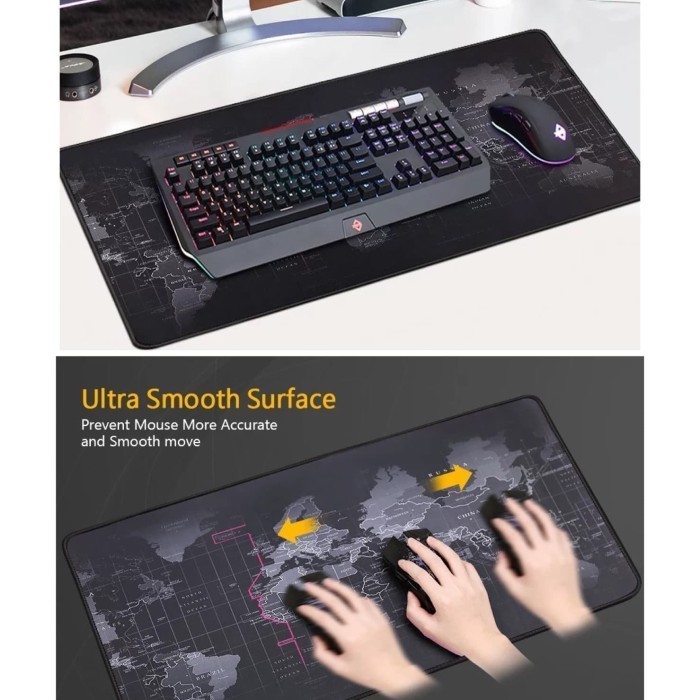 Jual GAMING MOUSE PAD MOTIF PETA DUNIA 300 x 800 MM ALAS TEMPAT ...