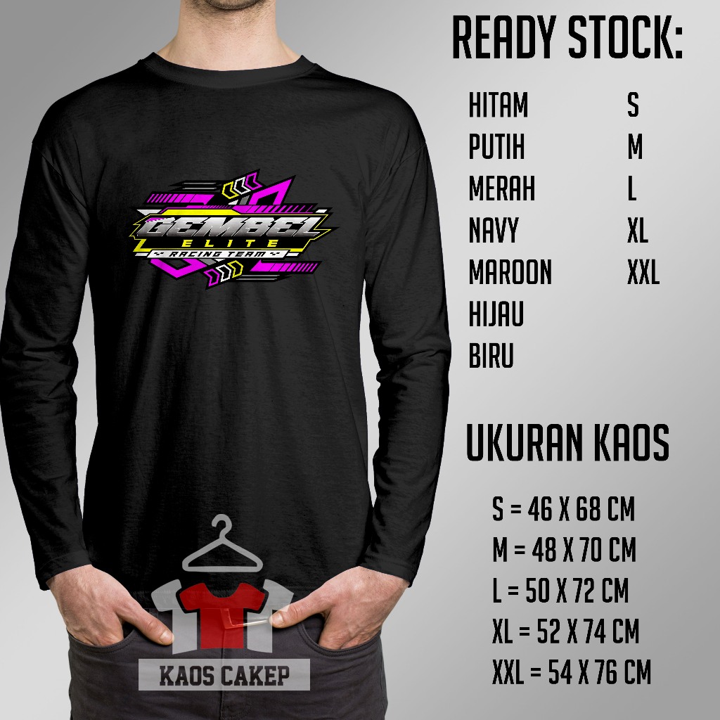 Jual Kaos Gembel Elit Racing Team Logo Racing Desain Kece Lengan ...
