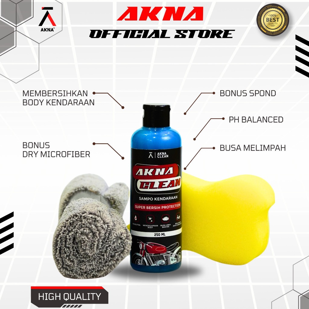 Jual Akna Clean Shampoo Motor Mobil Hi-Foam Ph-Balanced, Sampo Snow ...