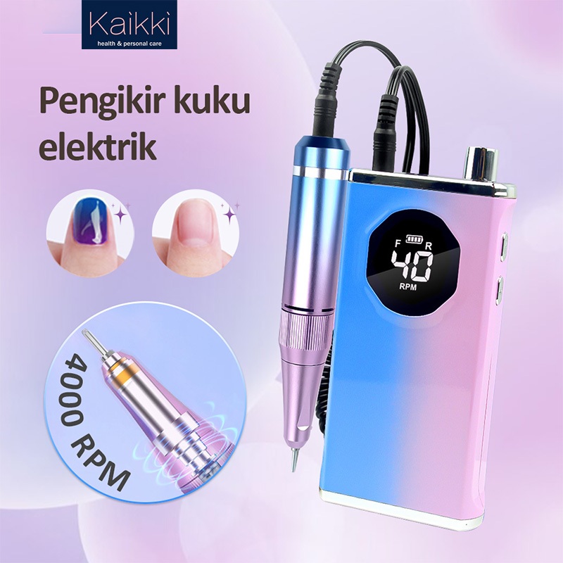 Jual Kaikiki M40 elektrik portable nail drill polisher alat pemoles kuku, alat nail art lengkap