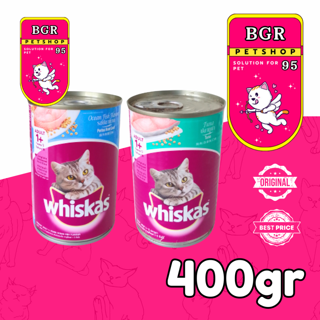 Jual WHISKAS KALENG 400GR MAKANAN BASAH KUCING WHISKAS Shopee Indonesia