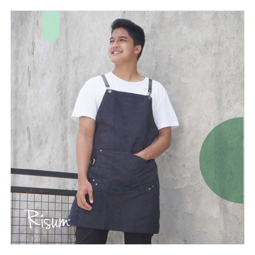 Jual RISUM Suede X-Strap Apron/ Celemek | Shopee Indonesia