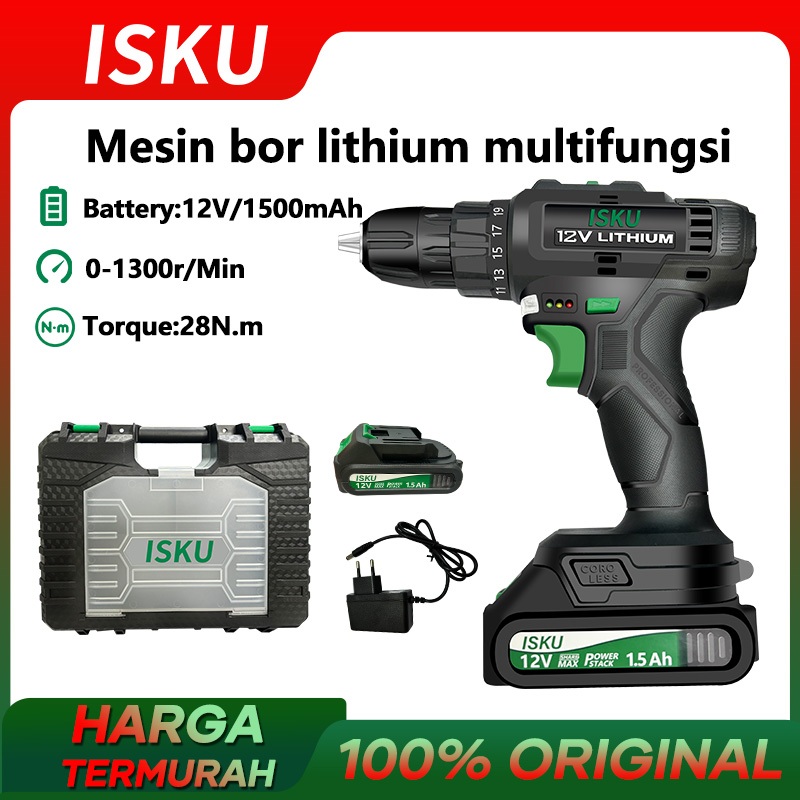 Jual Isku Mesin Bor Lithium Mulitifungsi V Mah Battery Lithium