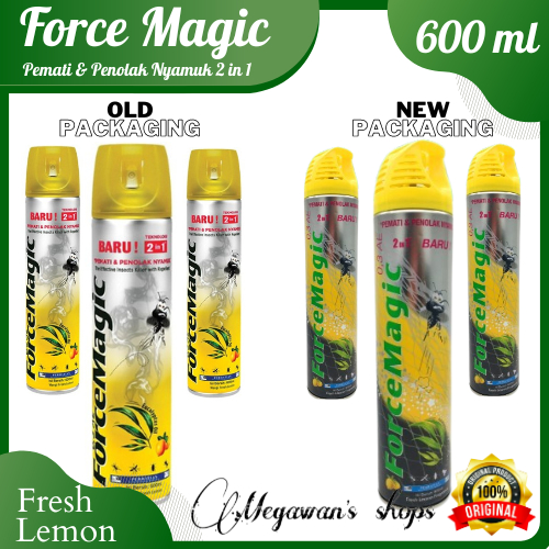 Jual Force Magic Aerosol Lemon 600Ml / Mosquito Spray Force Magic 600 ...
