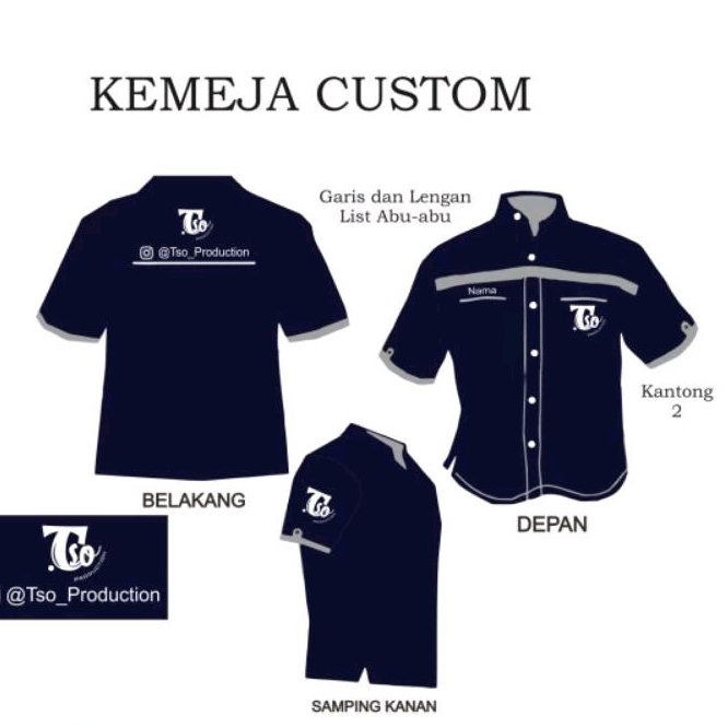 Jual KEMEJA SERAGAM PDH / PDL CUSTOM BORDIR PREMIUM | Shopee Indonesia