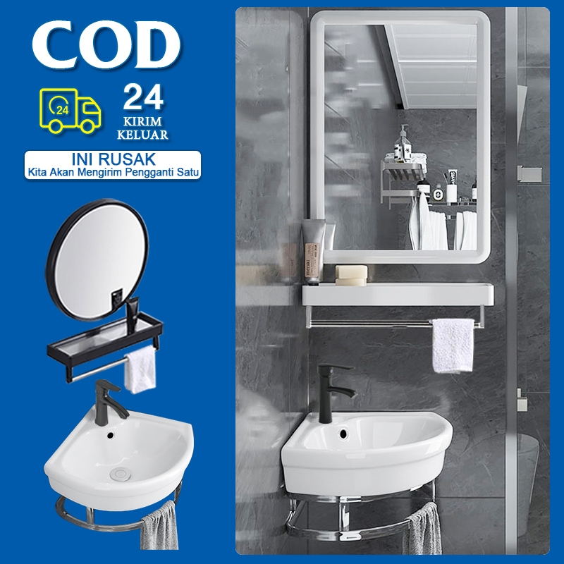 Jual Wastafel, set wastafel dengan dudukan wastafel, wastafel inci, set